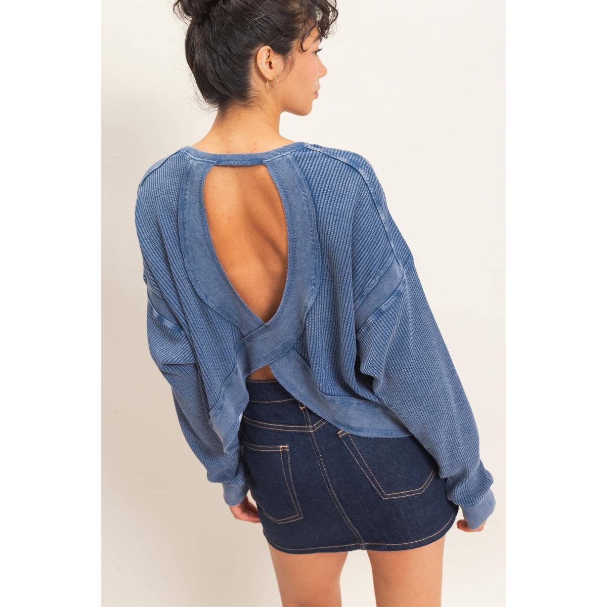 Waffle Open Back Top