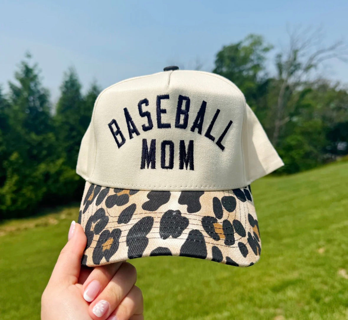 Baseball Mom Leopard Hat