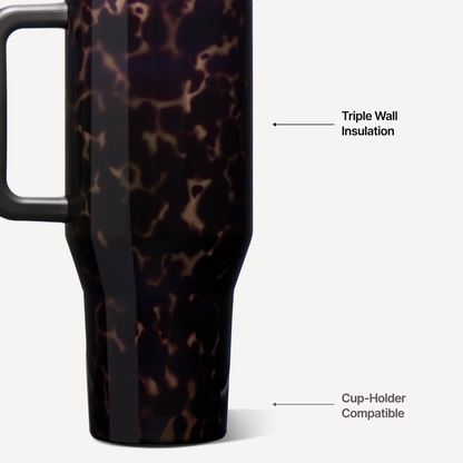 Mocha Tortoise HydroJug 32oz Traveler Tumbler
