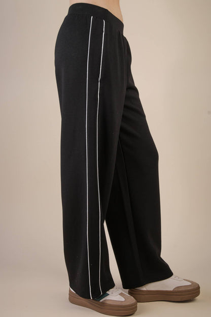Wide Leg Scuba Sweat Pants
