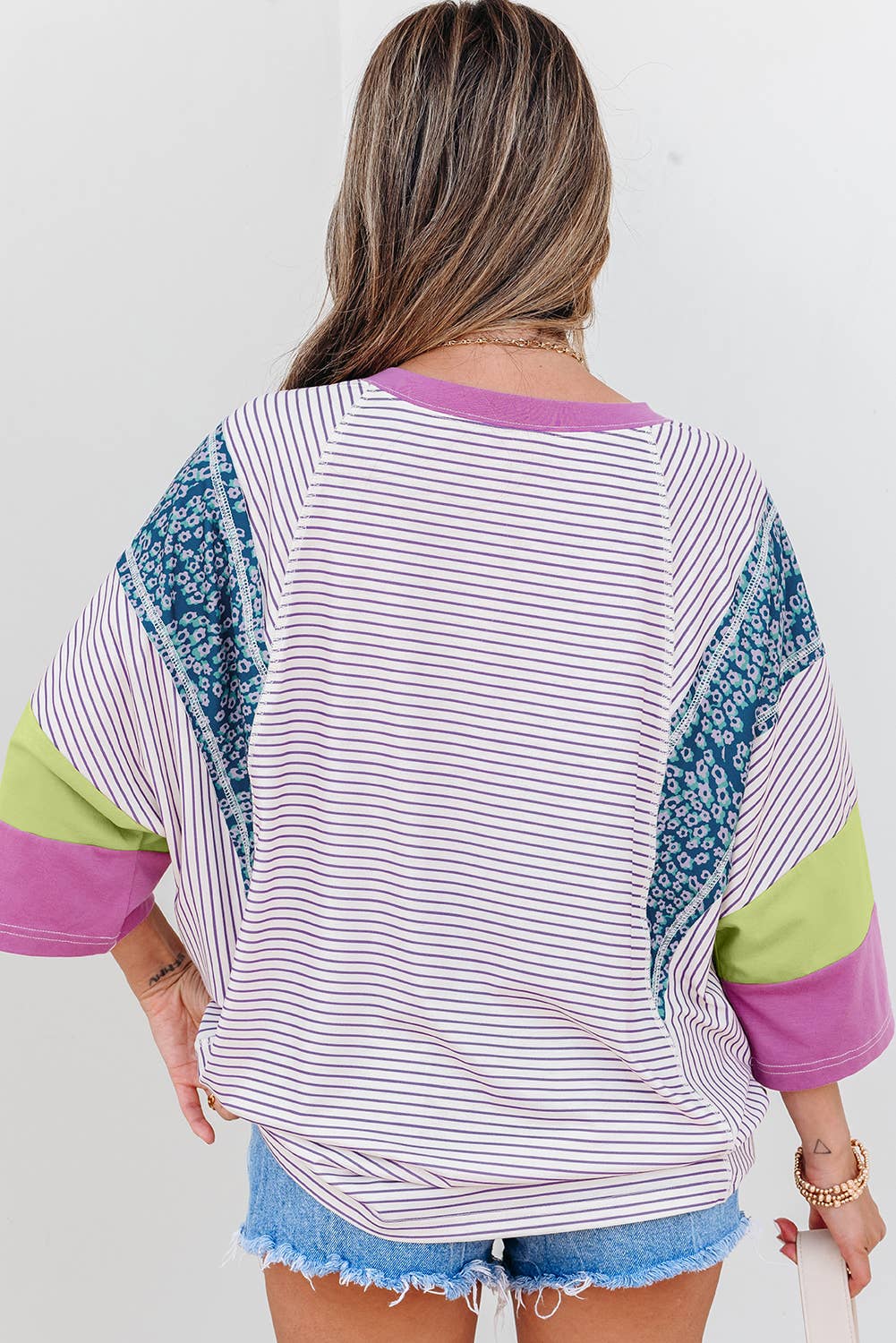 Stripe Floral Top