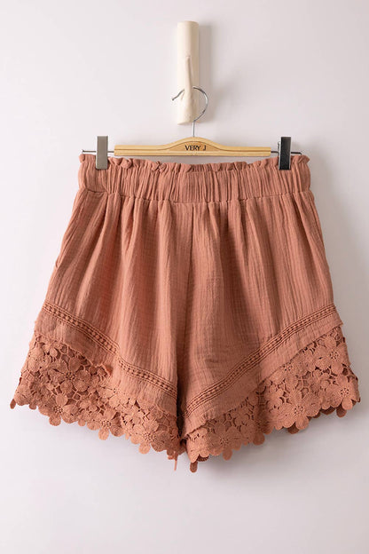 Lace Linen Shorts
