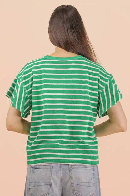 Oversized Casual Stripe Knit Top