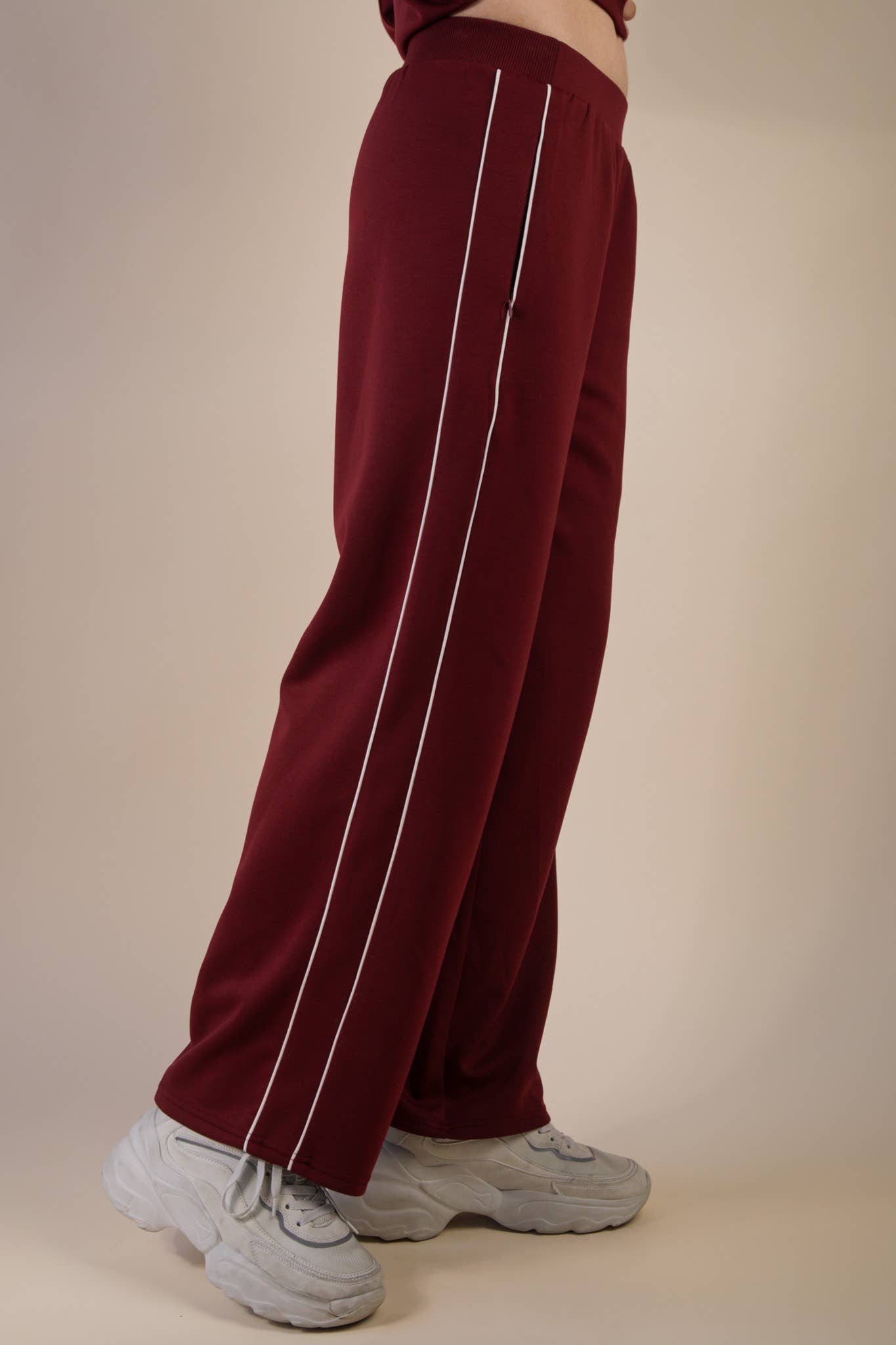 Wide Leg Scuba Sweat Pants