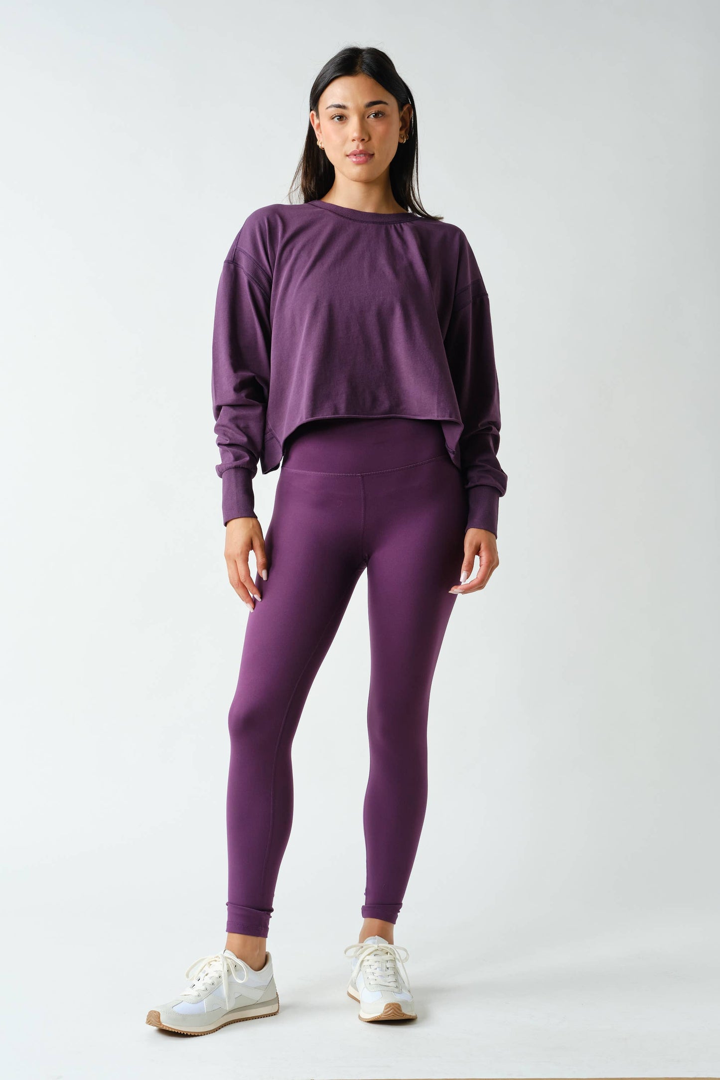 Crescent Pima Cotton Open Back Long Sleeve Tee