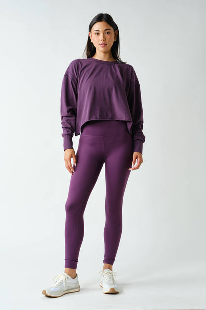 Crescent Pima Cotton Open Back Long Sleeve Tee