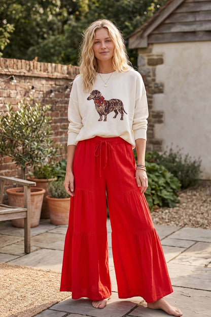 Tiered Wide Leg Palazzo Pants