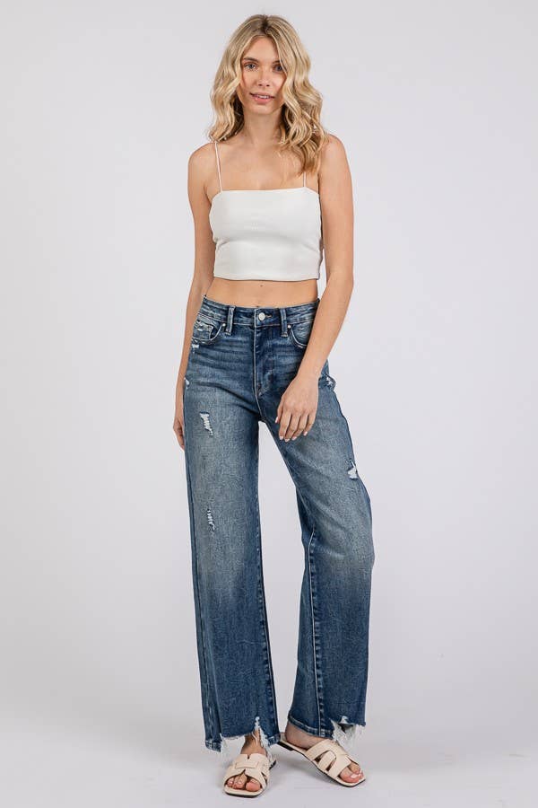 Petra High Rise Slim Wide Leg Jean