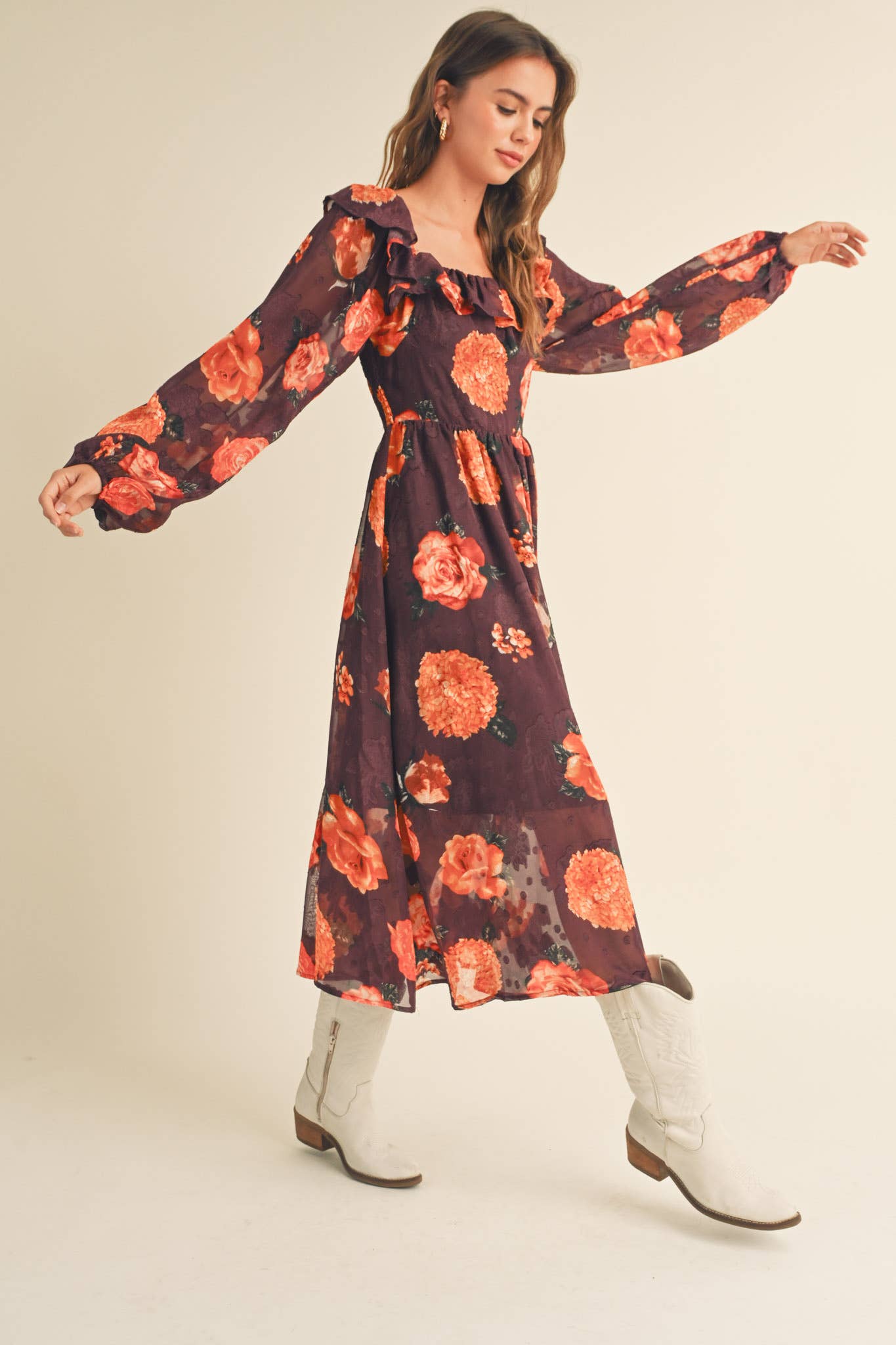 Ruffle Floral Dress