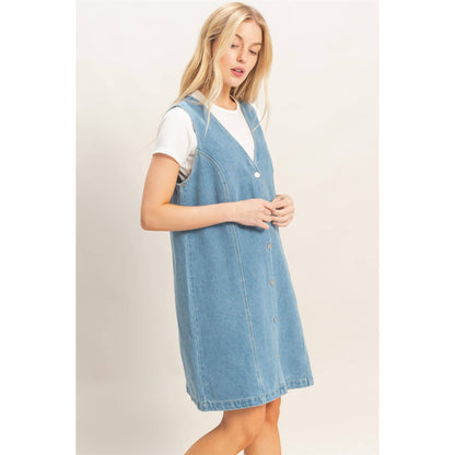 Button Down Denim Dress