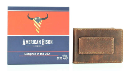 American Bison Bifold Money Clip