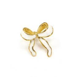 ENAMEL BOW EARRINGS