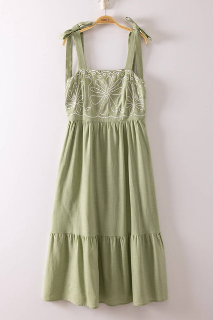 Embroidery Midi Dress