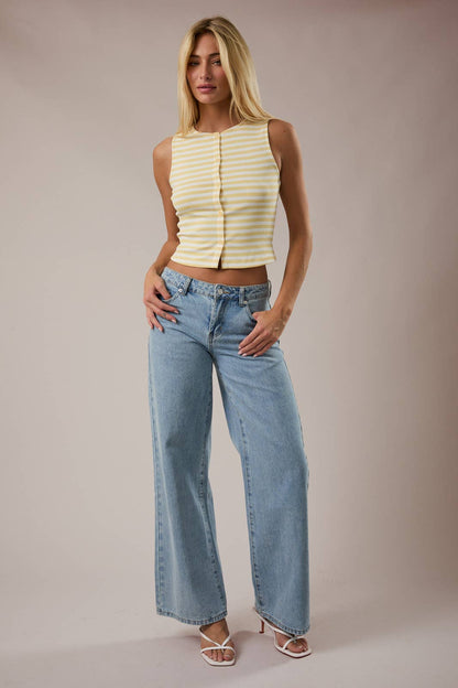 HIGH NECK STRIPE TOP