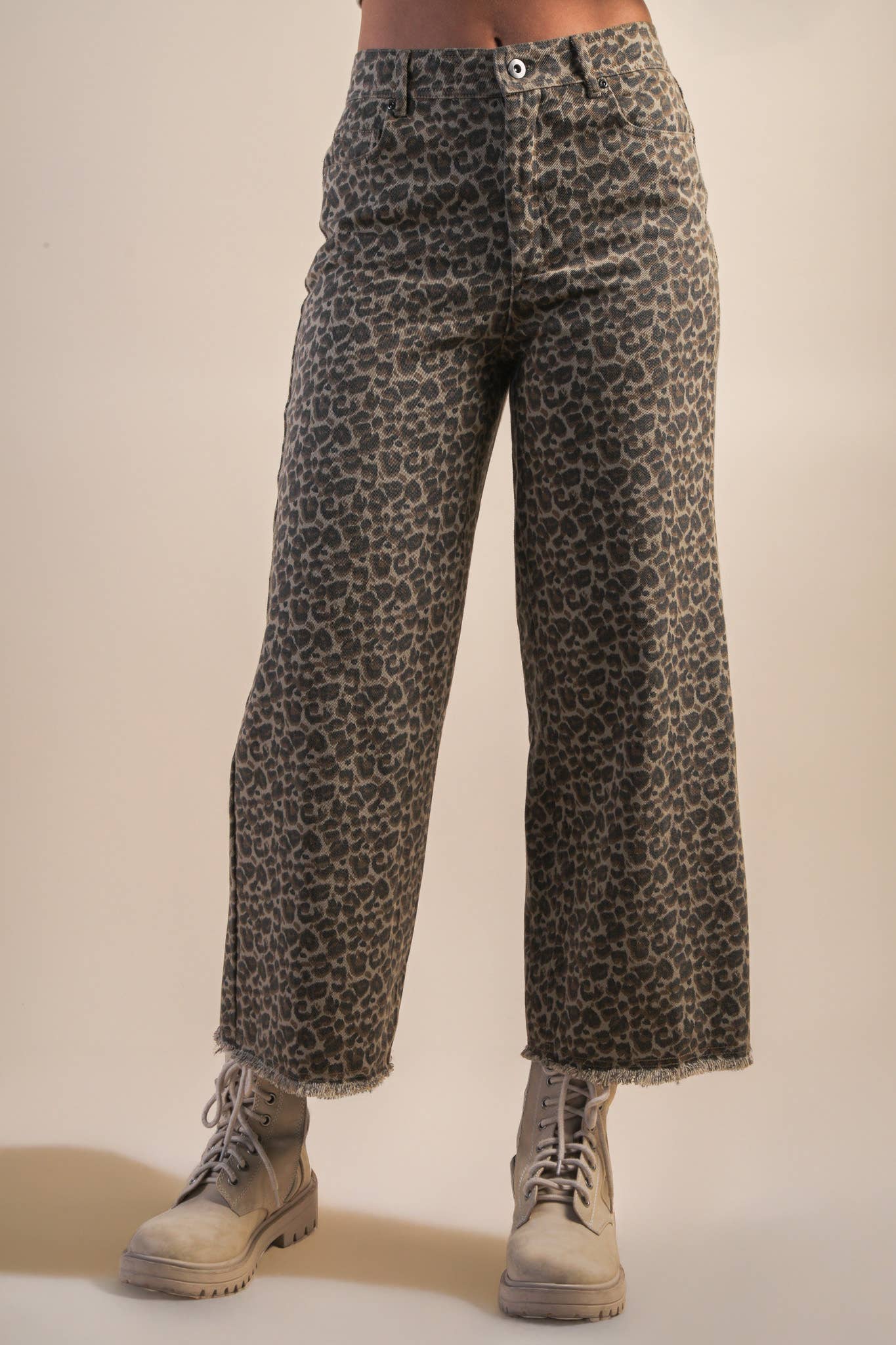 Leopard Straight Pants