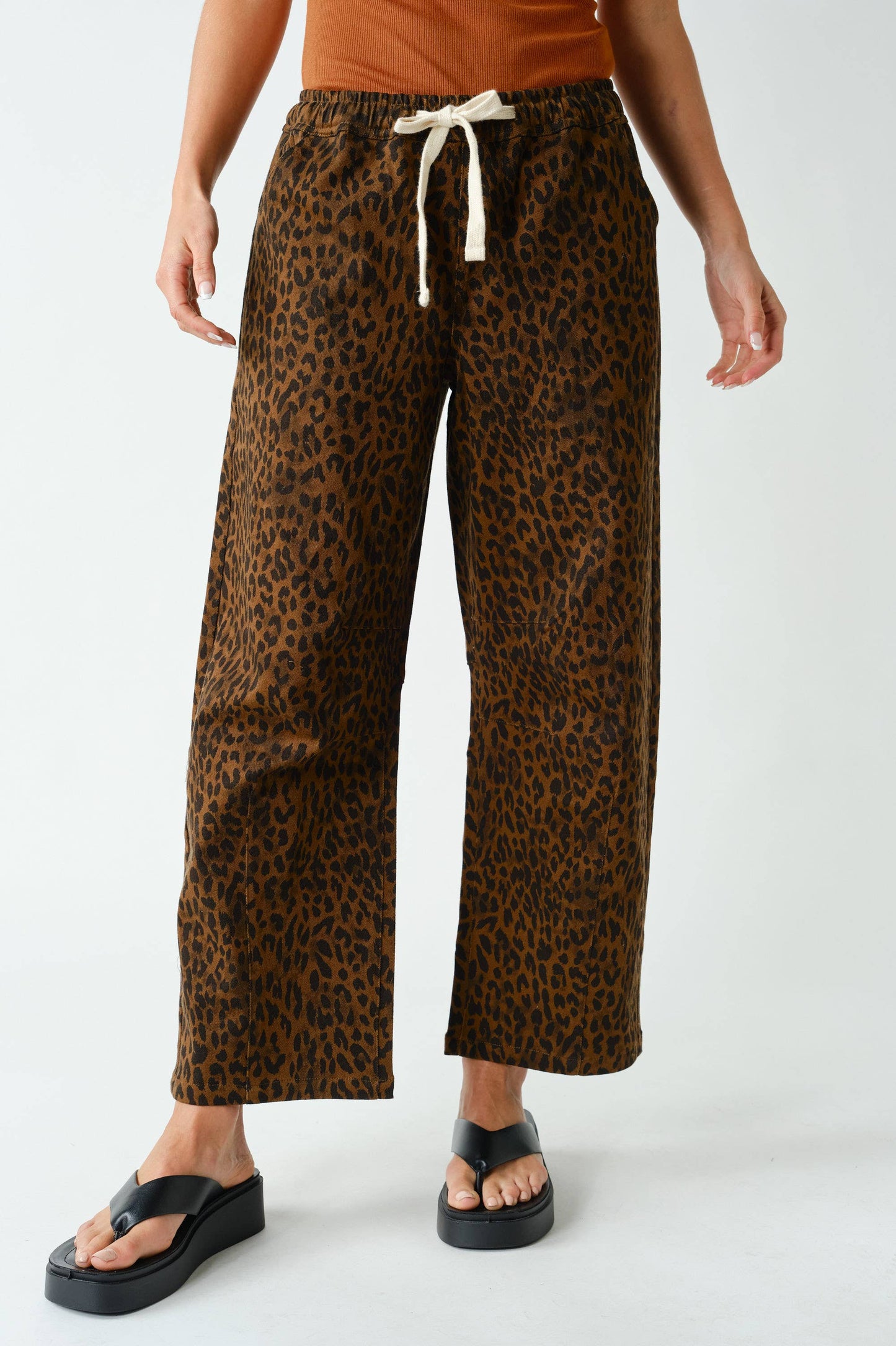 Leopard Lounge Wide-Leg Pants