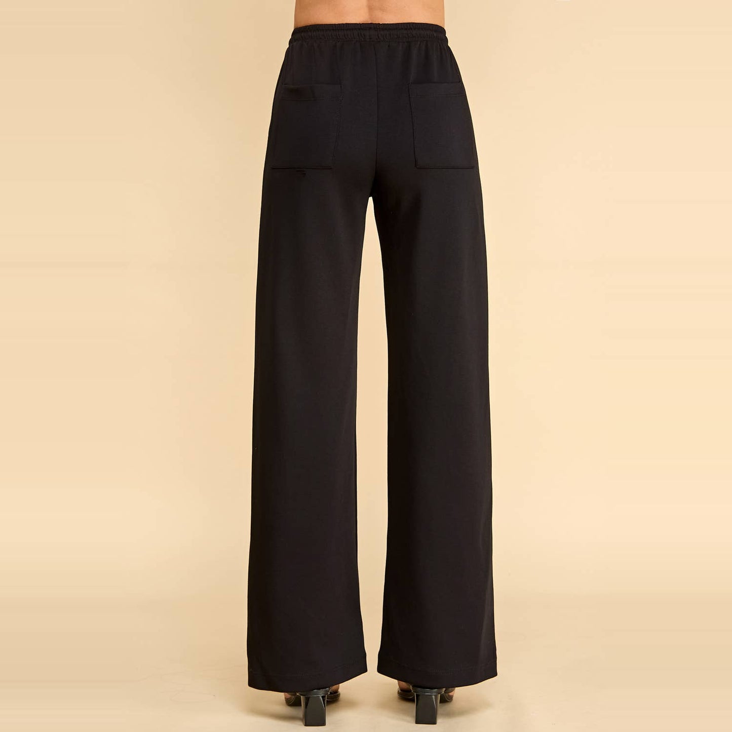Wide Leg Drawstring Lounge Pants with Pockets