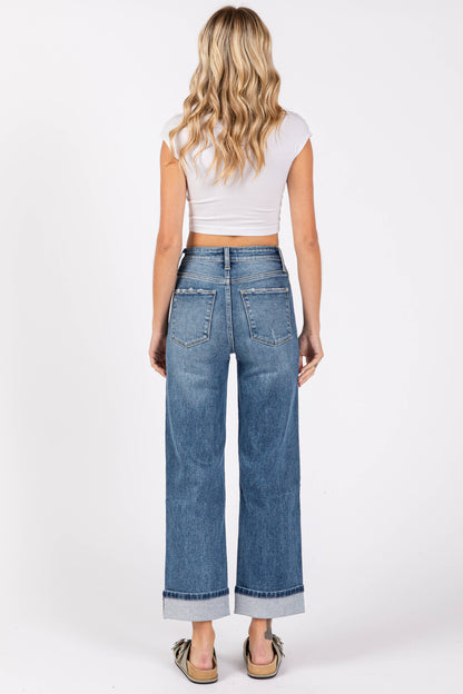 Petra Straight Cropped Cuff Jean