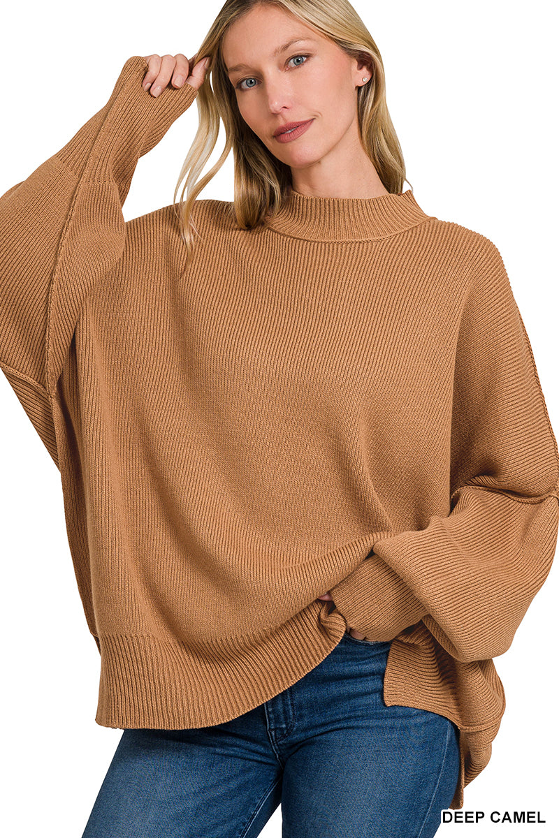 Oversized Side Slit Sweater
