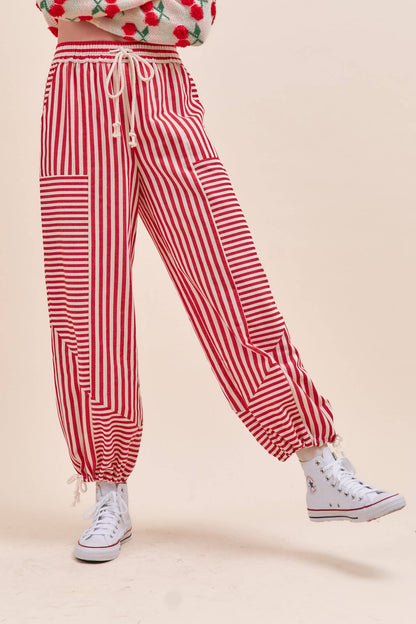 Striped Parachute Pants