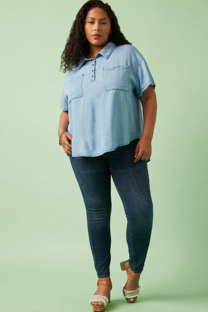 Tencel Pocketed Collared Shirt