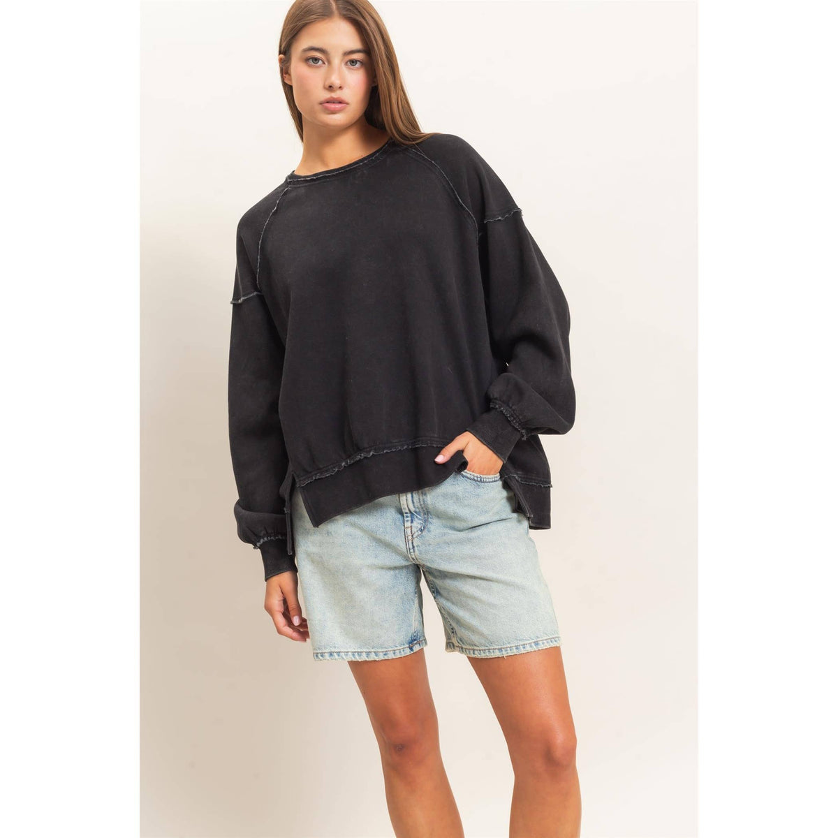 Raw Edge Sweatshirt