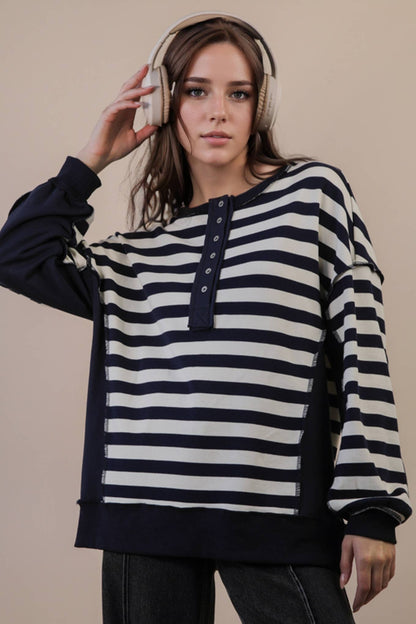 Oversized Striped Top
