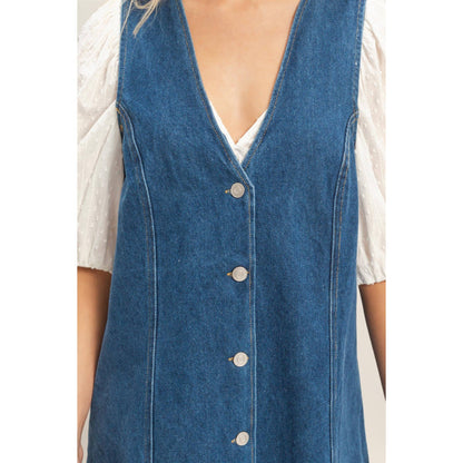 Button Down Denim Dress