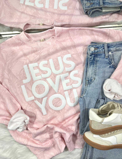 Camo Jesus Loves You Sweatshirt