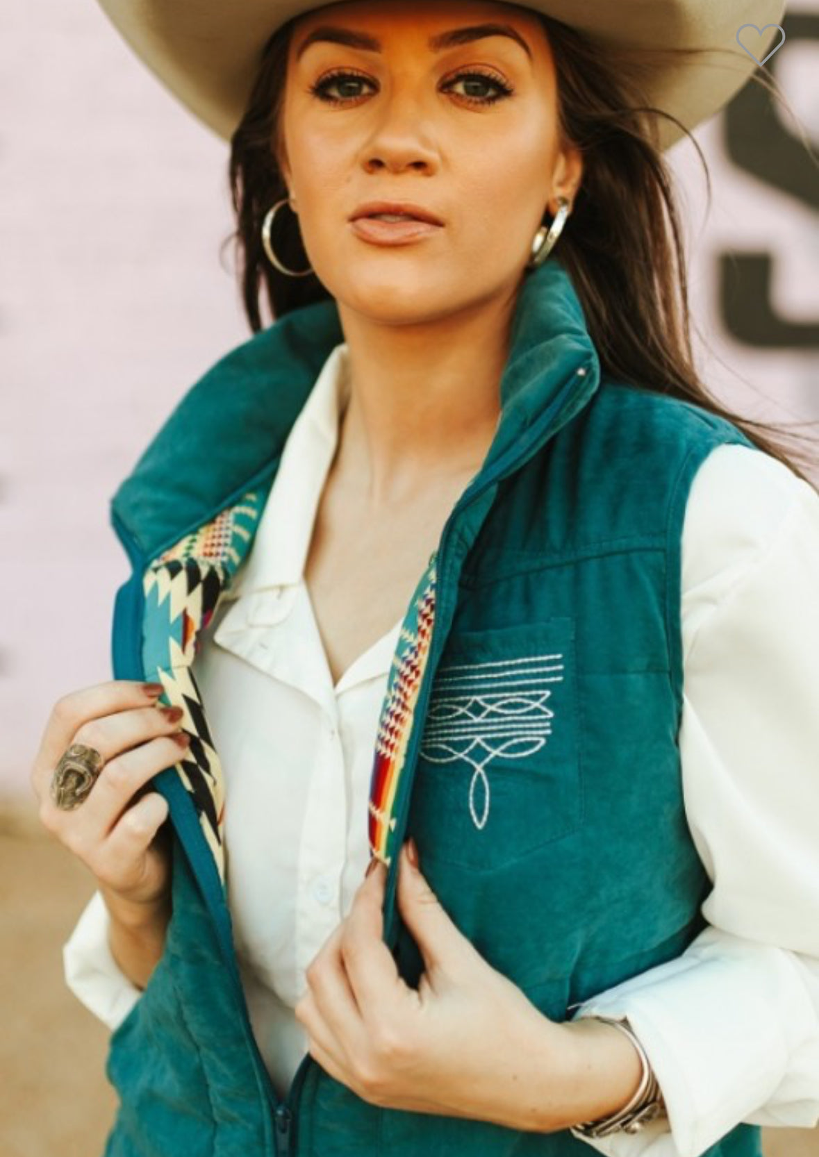 Turquoise Western Vest