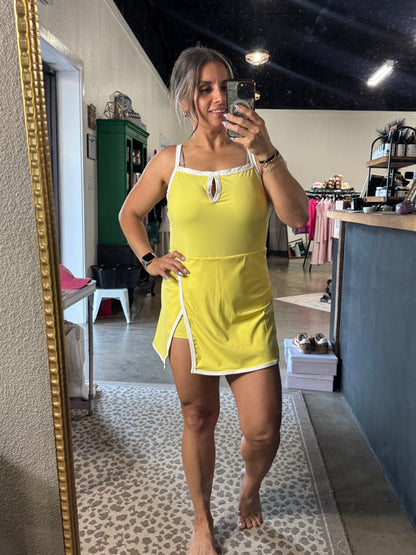 Front Slit Activewear Dress