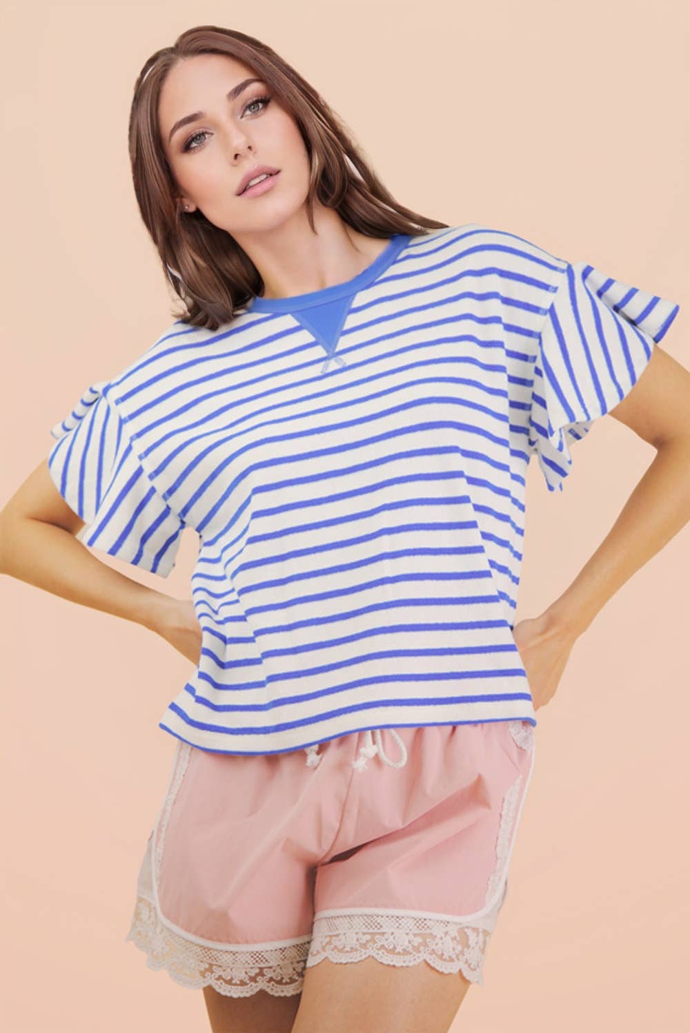 Oversized Casual Stripe Knit Top