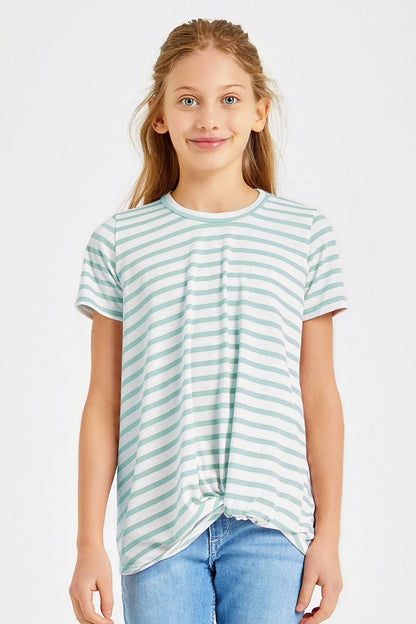 Twist Knot Stripe Shirt