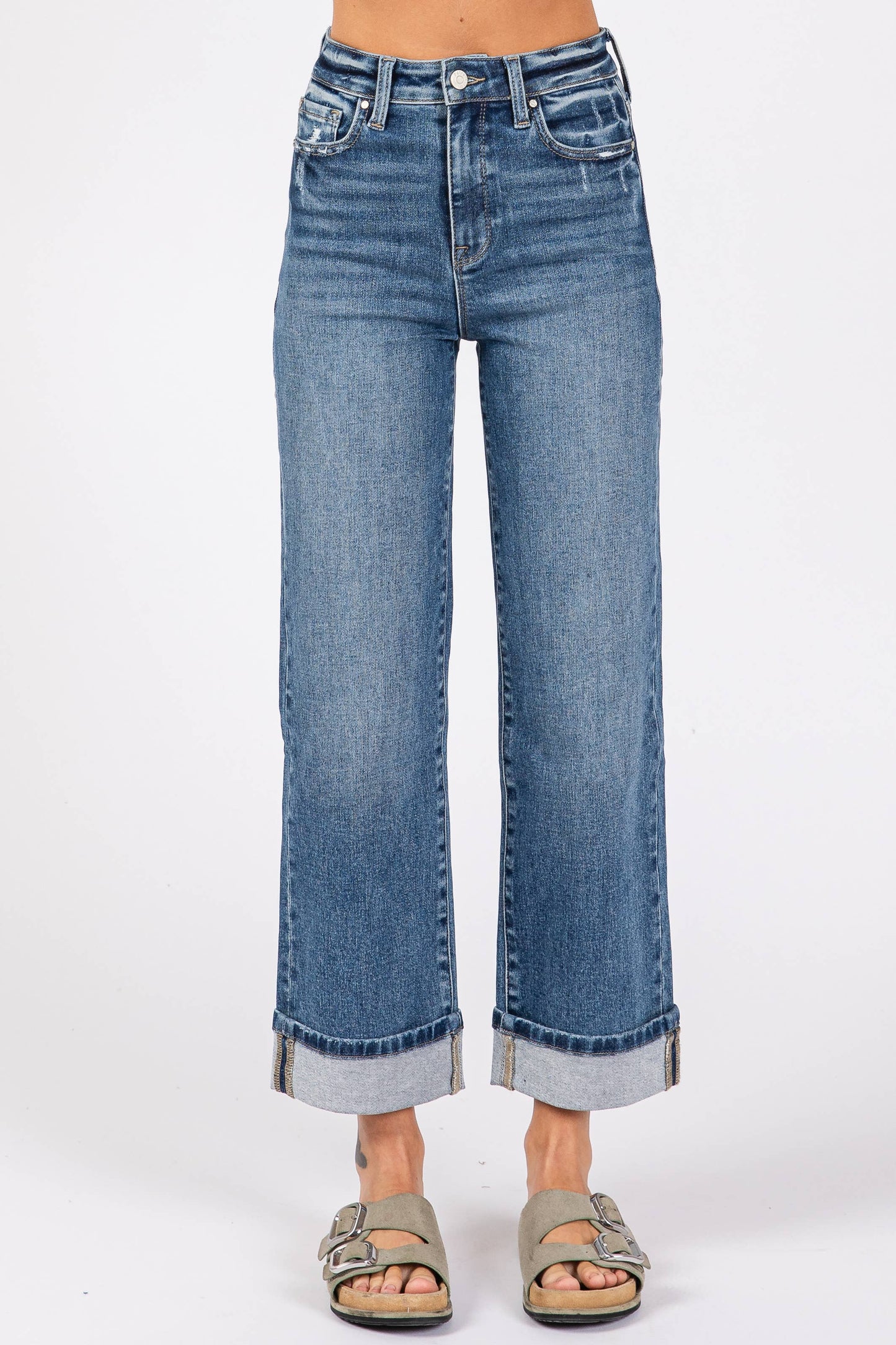 Petra Straight Cropped Cuff Jean