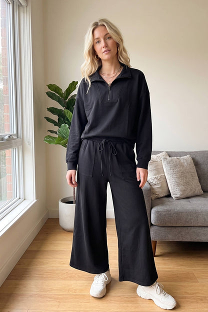 Scuba Half Zip Pants Set