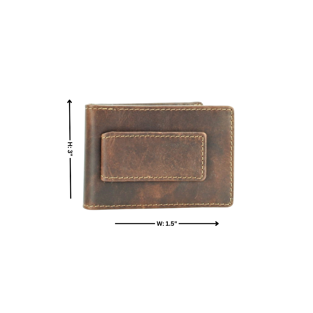 American Bison Bifold Money Clip