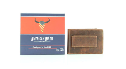 American Bison Bifold Money Clip
