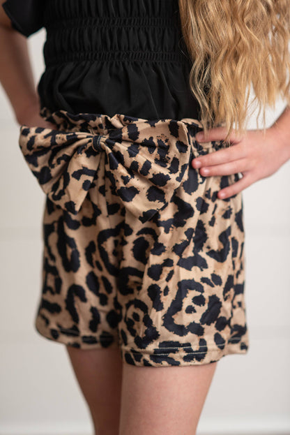 Girls Black & Leopard Set