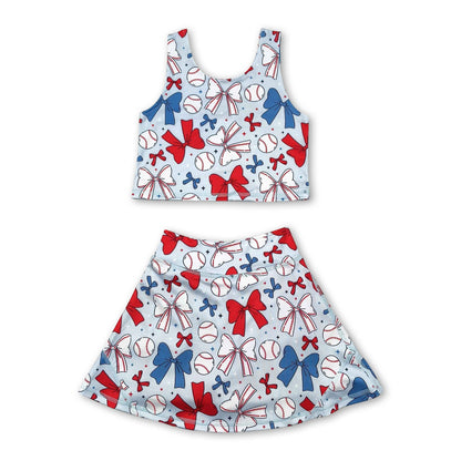 bow baseball girls athletic dresses