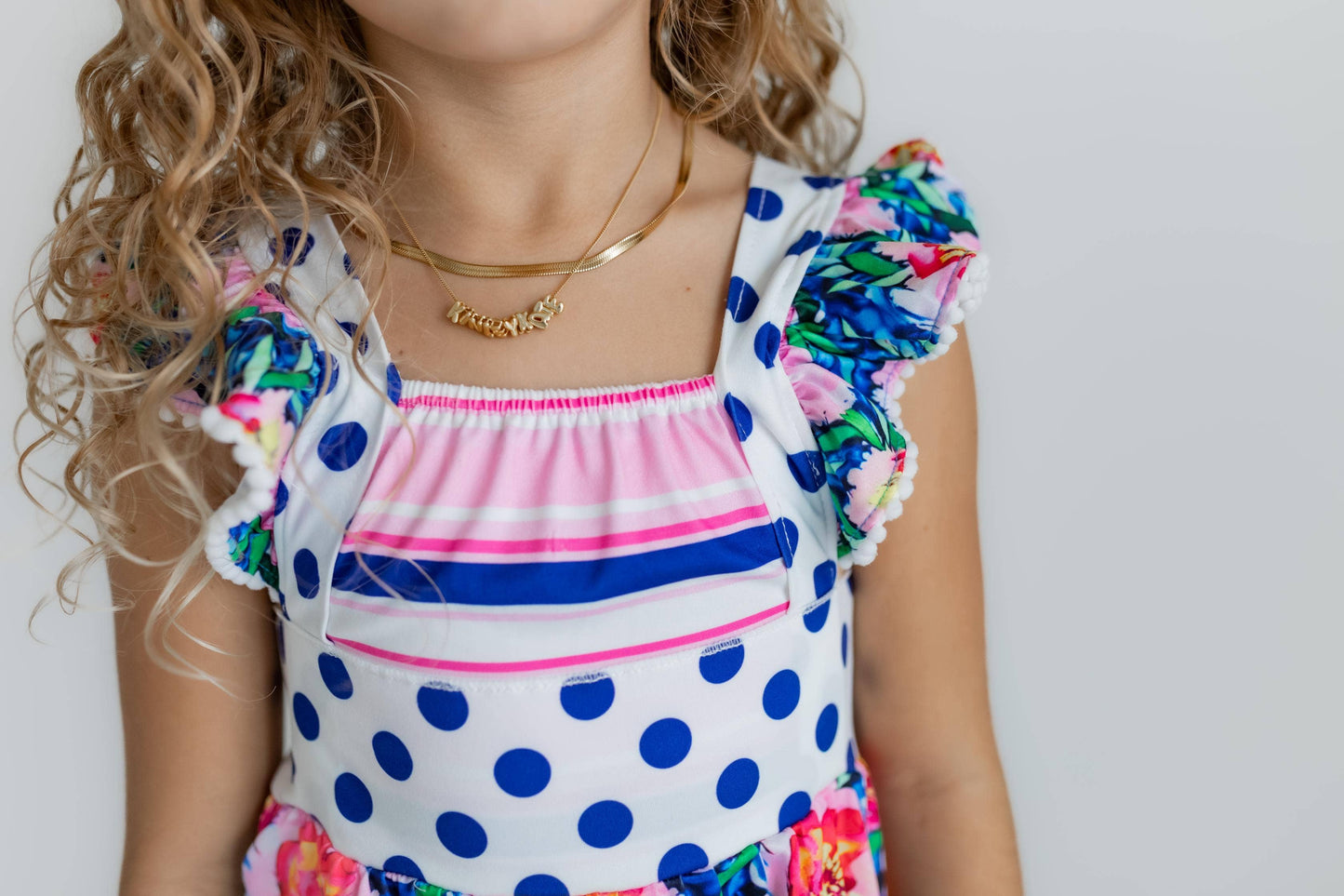 Kids Floral & Polka Dot Set