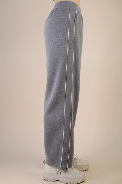 Wide Leg Scuba Sweat Pants