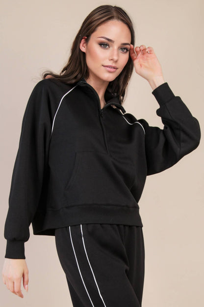 Half Zip Scuba Pullover