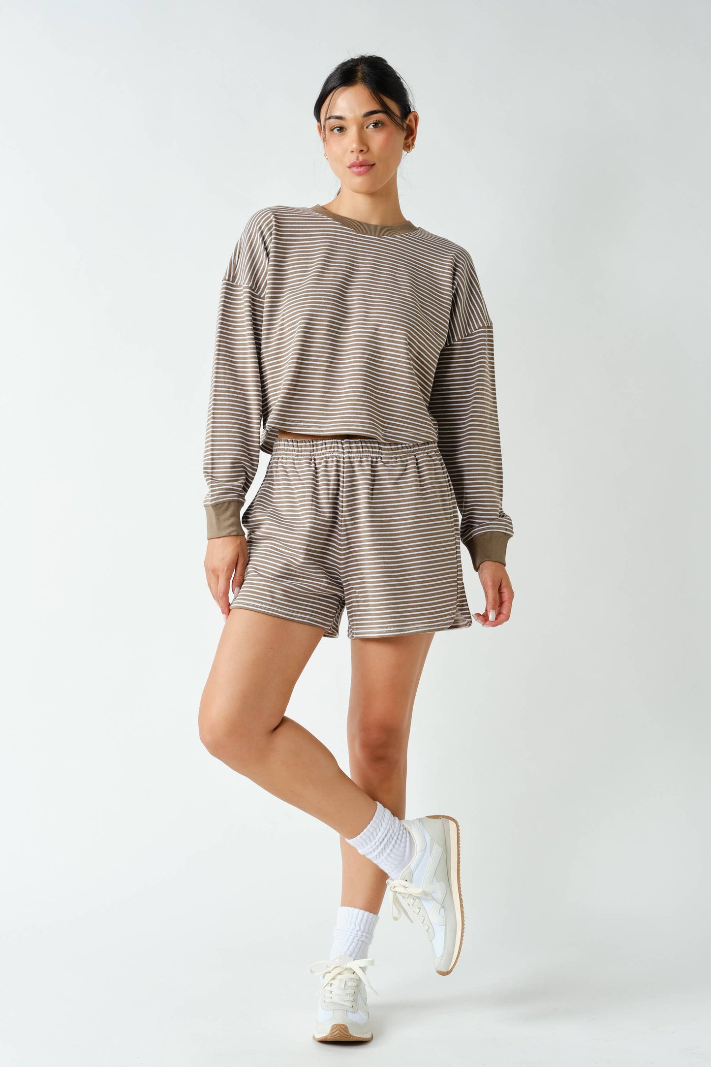 Boardwalk Stripe Crewneck Set