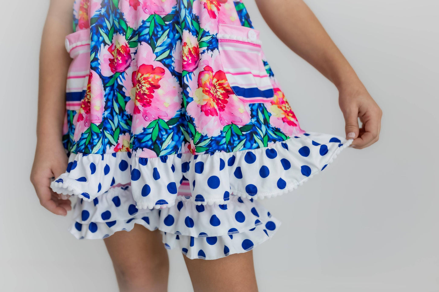 Kids Floral & Polka Dot Set