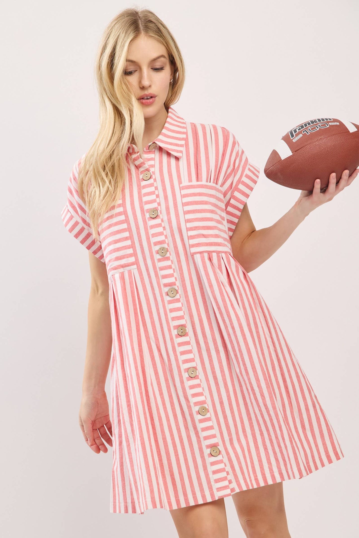 Striped Button Down Dress
