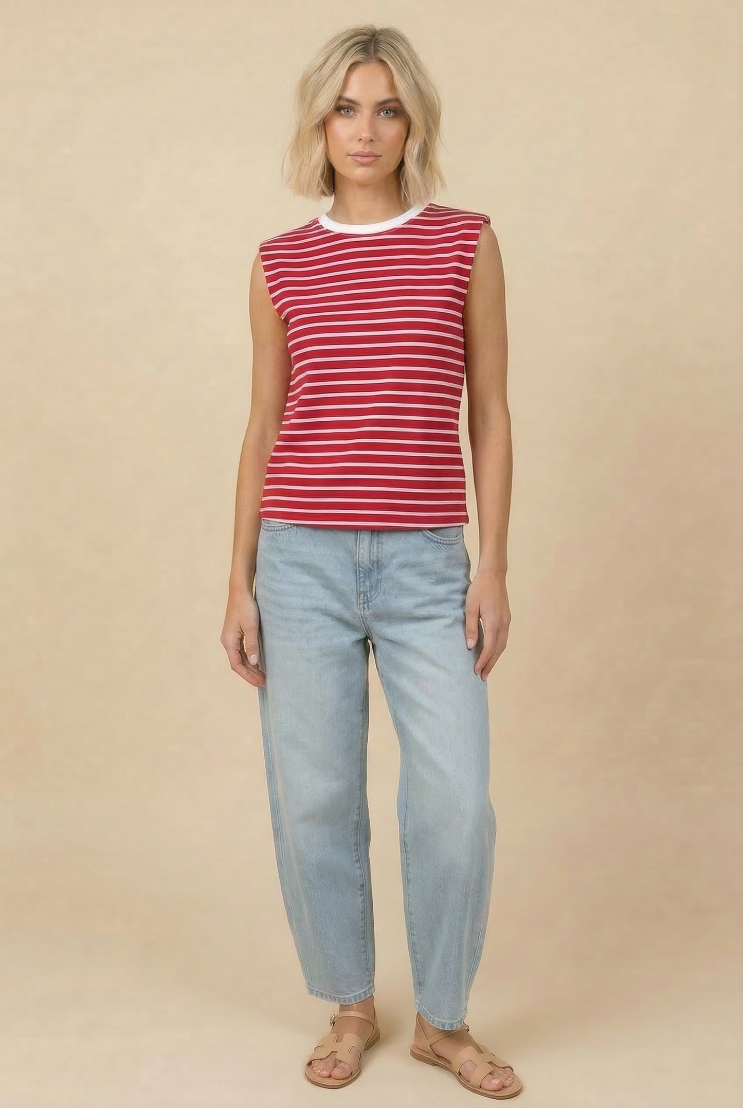 Striped Sleeveless Tank