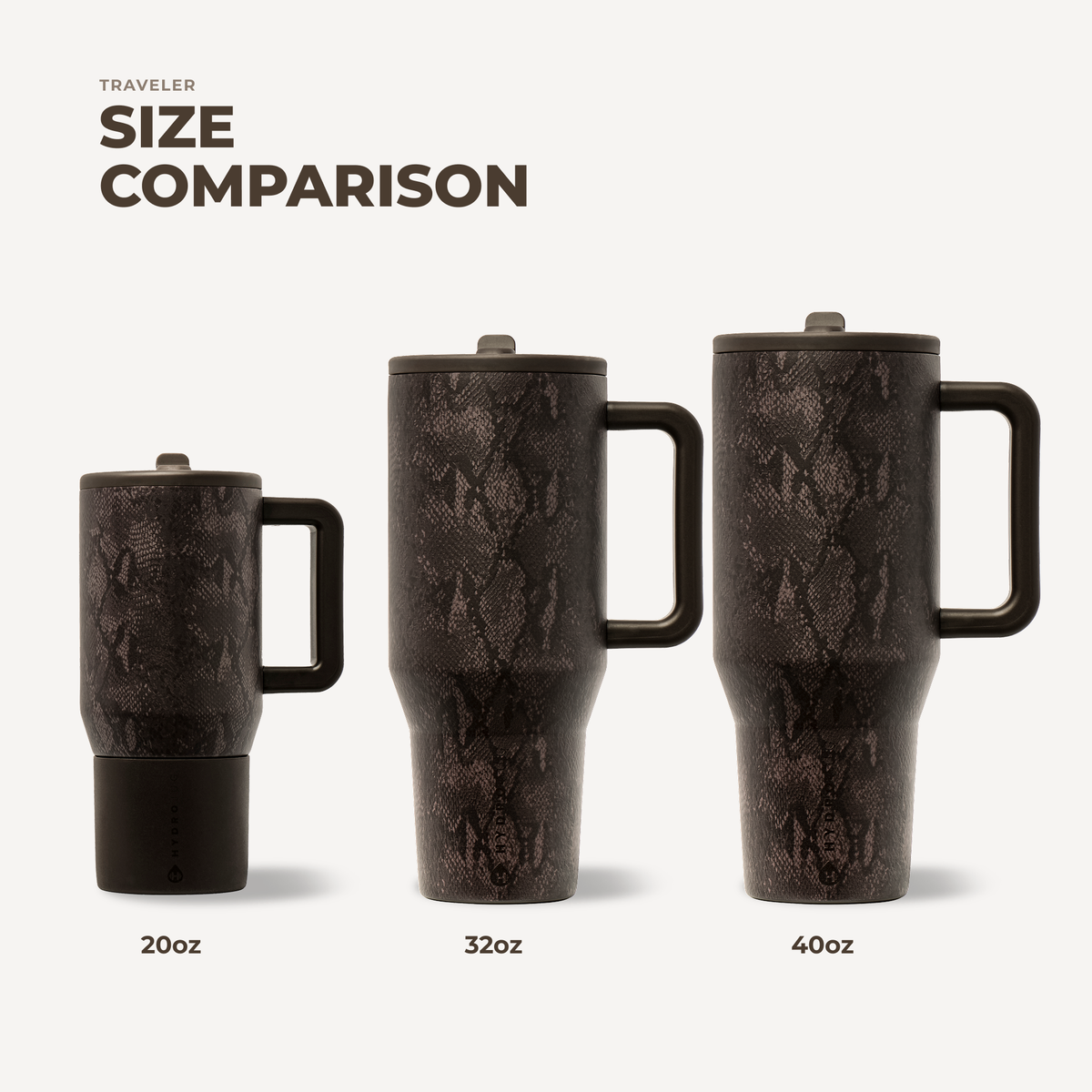 Snakeskin HydroJug 40 oz Traveler Tumbler
