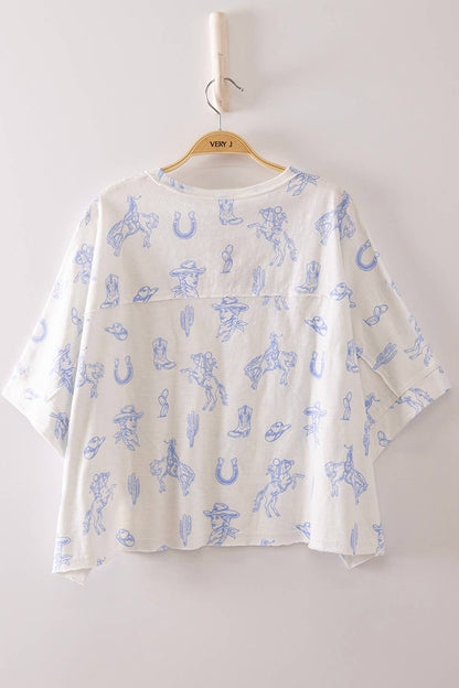 Dolman Western Knit Top