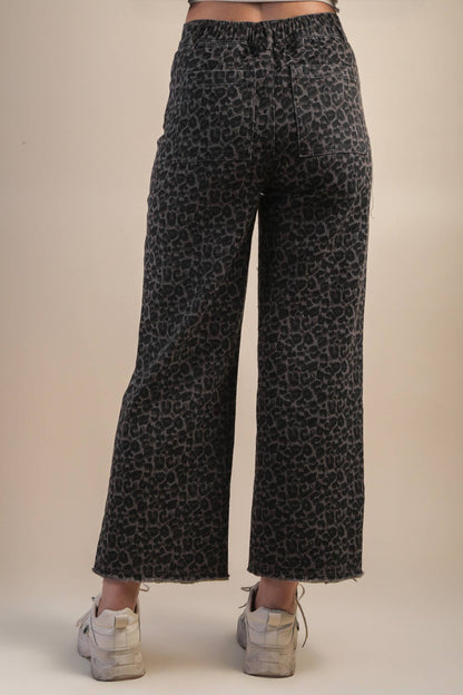 Leopard Straight Pants