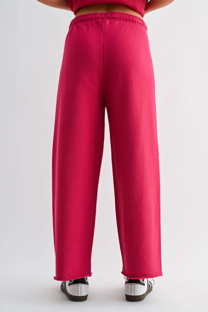 Wide-Leg Fleece Pants
